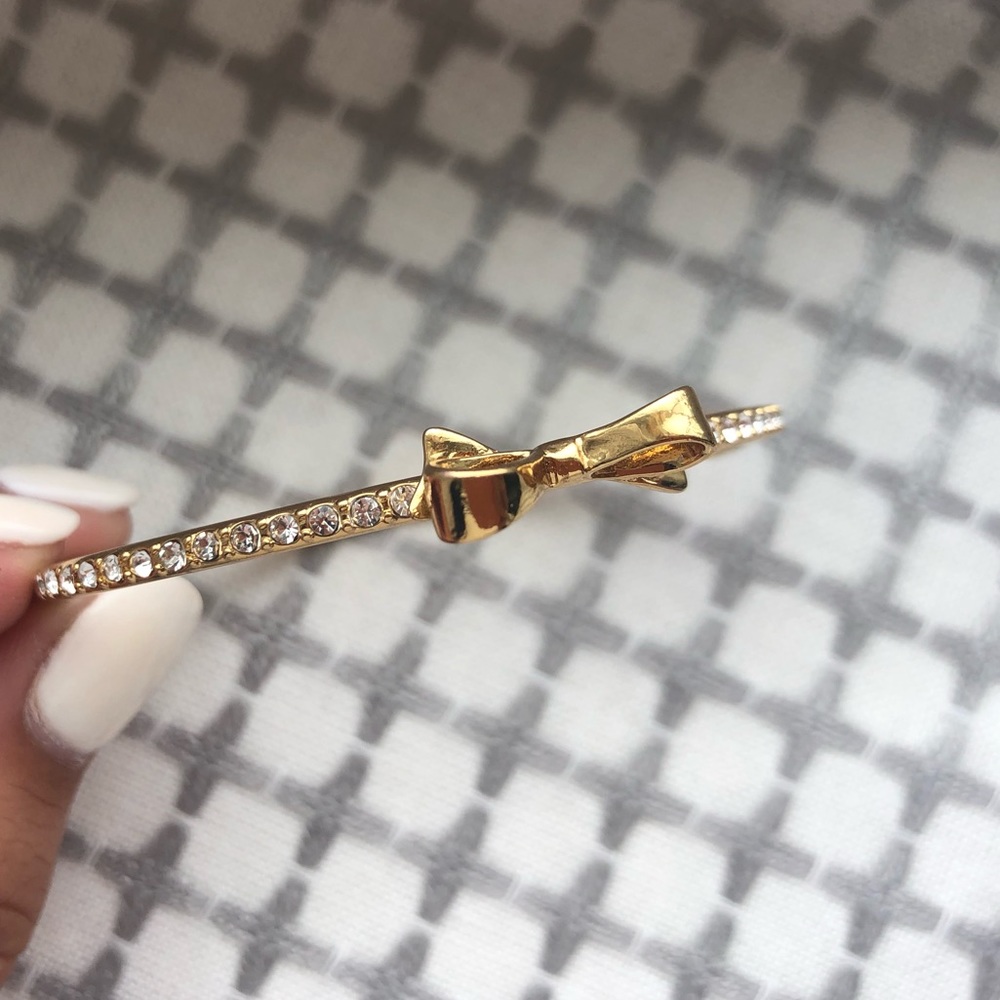 Kate Spade Gold Pave Bow Bracelet